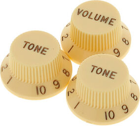 Aged Knobs Strat Set LH Aged White
