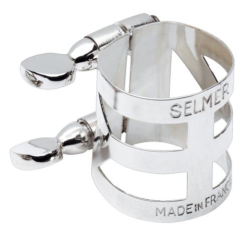 Ligature Sax Ténor Argentée (Bec Métal)