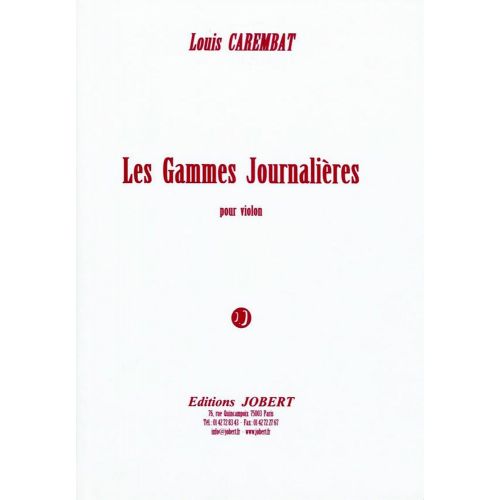 Carembat Louis - Gammes Journalieres - Violon