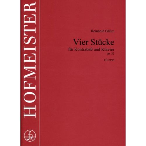 Gliere R. - Vier Stucke Op. 32 - Contrebasse et Piano