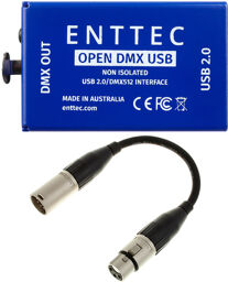 Open DMX USB Interface Bundle Noir