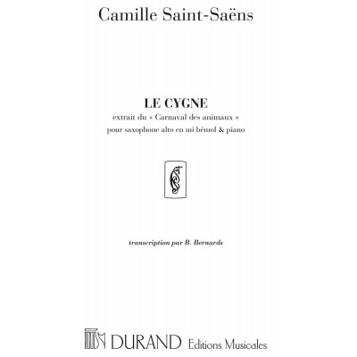SAINT SAENS C. - LE CYGNE - SAXOPHONE ET PIANO