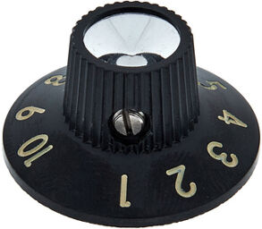 Poti Knob Black/Chrome Noir