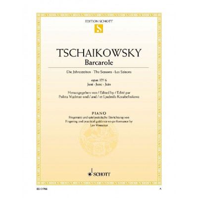 Tchaikovsky - Les Saisons Op. 37 Barcarolle Juin - Piano