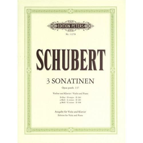 Schubert Franz - Three Sonatinas, Op.Post 137 - Viola And Piano
