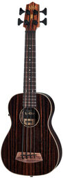 Bass Ukulele Ebony Fretted Naturel satiné