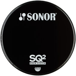 PB22BL SQ2 Bass Reso Fell Noir avec logos Sonor
