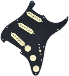 Pre-Wired ST PG Tex-Mex SSS BK Noir