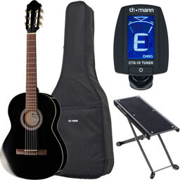 Classic Guitar 3/4 Blac Bundle Noir
