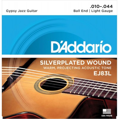 EJ83L Gypsy Jazz Silverplated Wound Ball End Light 10-44