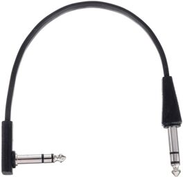 Flat TRS Cable 20 cm Black