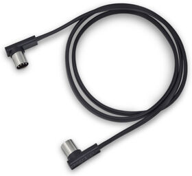 Flat MIDI Cable 100cm Black noir