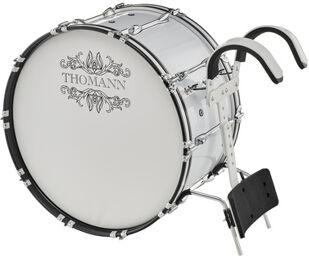 BD2614 Marching Bass Drum Blanc