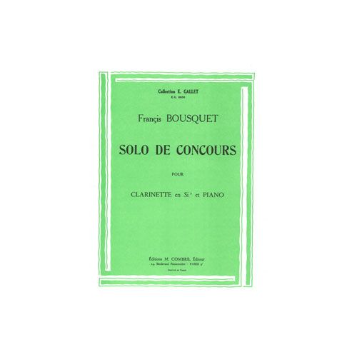 Bousquet - Solo De Concours - Clarinette et Piano
