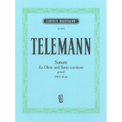 Telemann - Sonata In G Minor TWV 41:G6 TWV 41:G6 - Hautbois et Basso Continuo