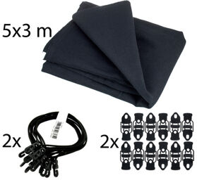 Euro Molton Set Black 5x3m Noir