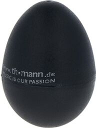 Egg Shaker www.thomann.de Noir avec inscription argentée