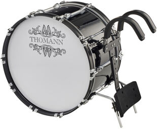 BD2414BL Marching Bass Drum Noir