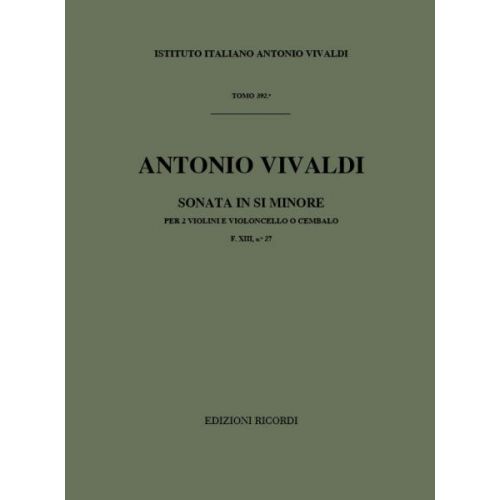 Vivaldi A. - Sonate In Si Min. Op.i N.11 RV 79 - 2 Violons