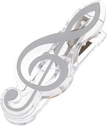 Music Clip Violin Clef Silver Argent