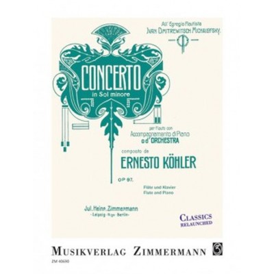 Kohler Ernesto - Concerto Op.97 En Sol Mineur - Flute & Piano