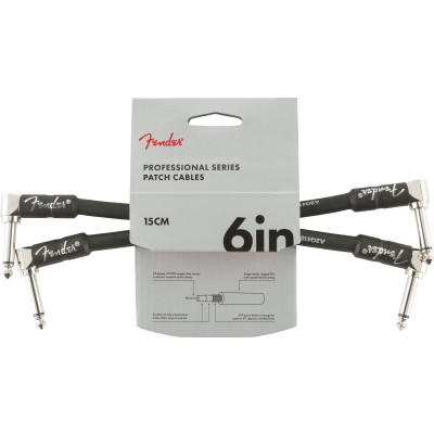 Professional Instrument Cable 2-pack, Angle/Angle, 6, Black