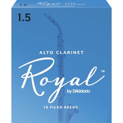Rdb1015 - Anches Rico Royal Clarinette Alto, Force 1.5, Pack De 10