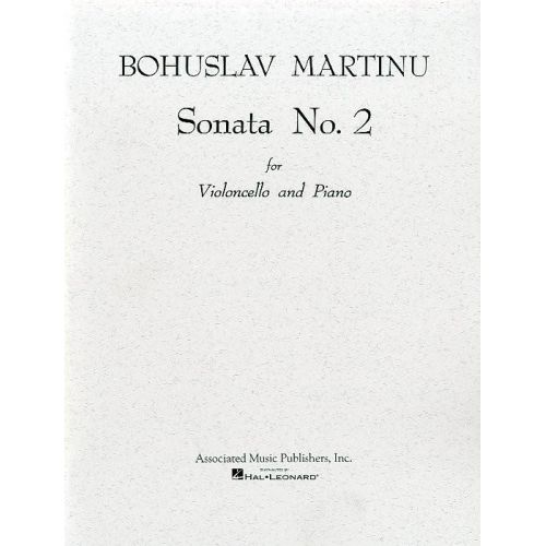 Martinu Bohuslav - Sonate N°2 - Violoncelle et Piano