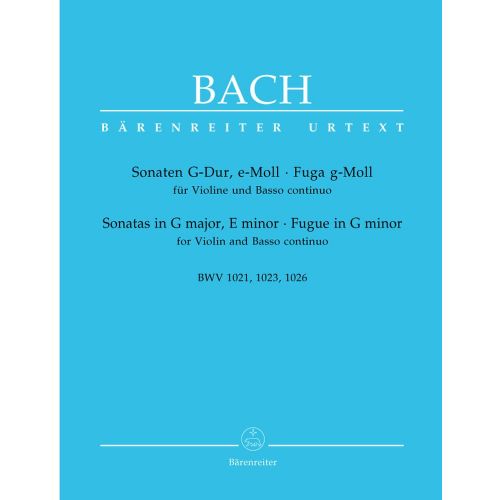 J.S. - Sonates En Sol Majeur Bwv 1021, Mi Mineur Bwv 1023, Fugue En Sol Mineur Bwv 1026 - Violo