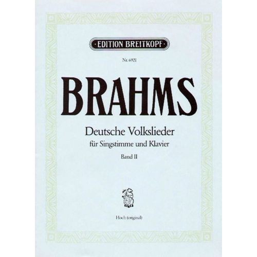 Brahms J. - Deutsche Volkslieder Voix Haute Vol.2 - Voix Haute, Piano