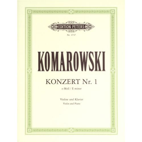 Komarovsky - Concerto No.1 E Minor - Violin And Piano