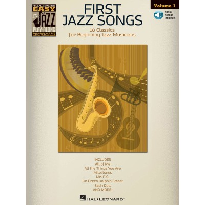 Easy Jazz Play Along Volume 1 First Jazz Songs + Audio En Ligne - Bass Clef Instruments