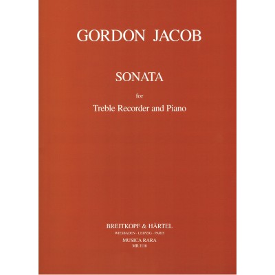 Jacob Gordon - Sonata - Recorder, Basso Continuo