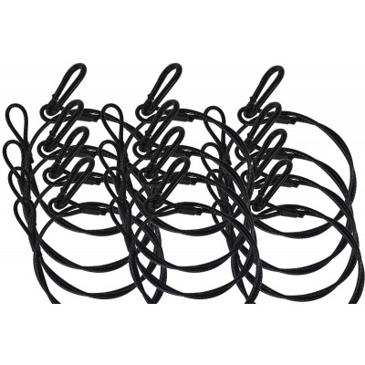 Pack De 12 Elingues De Sécurité 4 mm 85 cm Noir