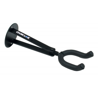 GS454 Support Mural Long pour Guitare avec Fourche Noir