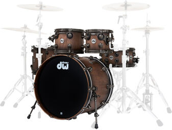 Walnut Satin Ebony Burst 6pcs Natural To Quick Ebony Burst