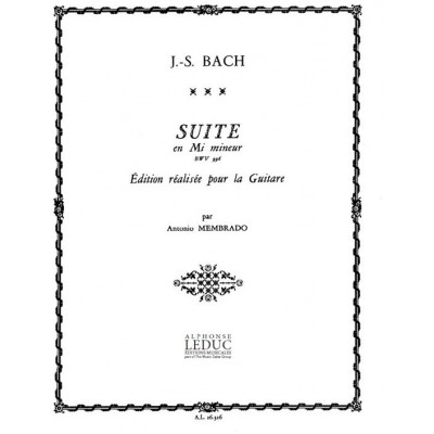 Suite En Mi Mineur Bwv 996