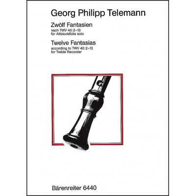 Telemann G. P. - 12 Fantaisies TWV 40:2-13 - Flute a Bec Alto