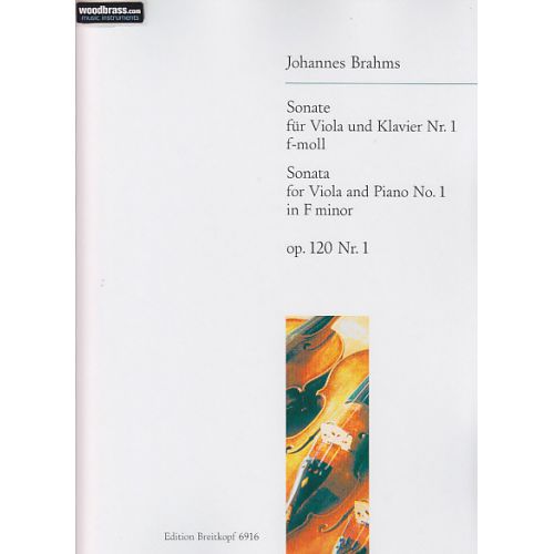 BRAHMS J. - SONATE OP. 120/1 EN FA MINEUR - ALTO, PIANO