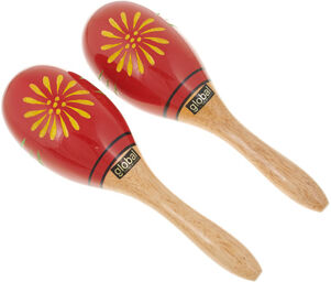 GMWS Maracas Small Rouge avec motifs colorés