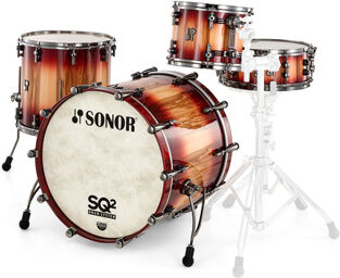 SQ2 1up1down Candy Red over AM Candy Red Burst over American Walnut