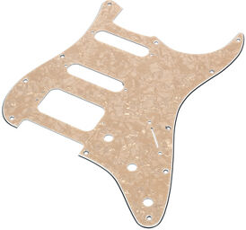ST-Pickguard HSS Vintage Pearl Vintage Pearl