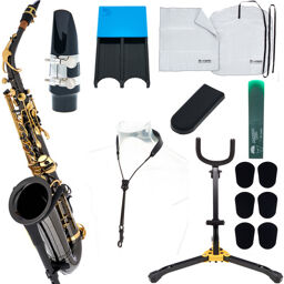 TAS-180 Black Alto Sax Set Bleu