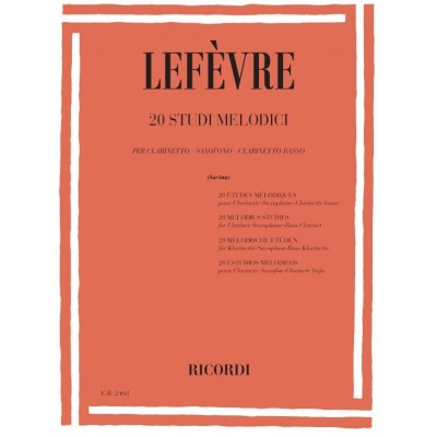 Lefèvre - 20 Etudes Melodiques - Clarinette