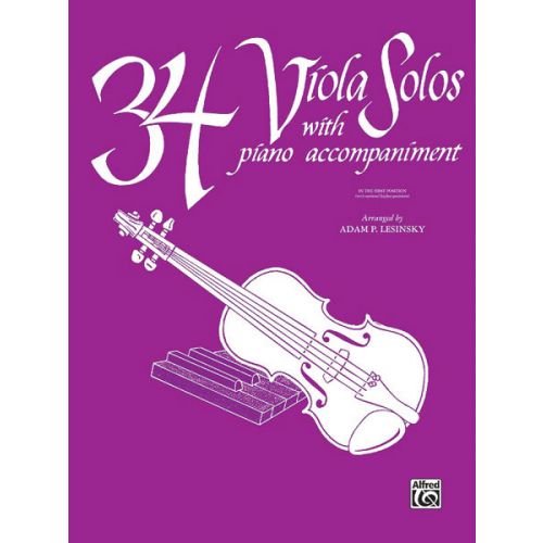 34 Viola Solos With Piano - Viola And Piano