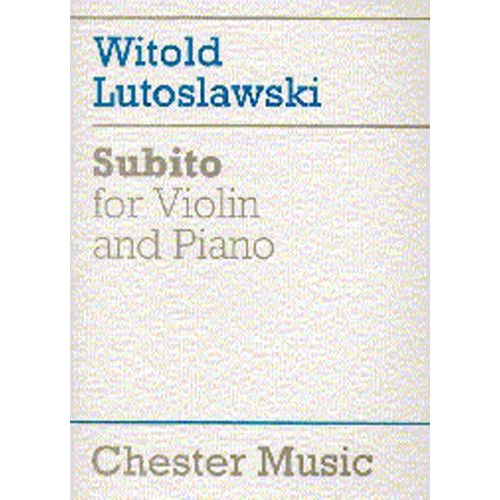 Lutoslawski Witold - Subito - Violon & Piano