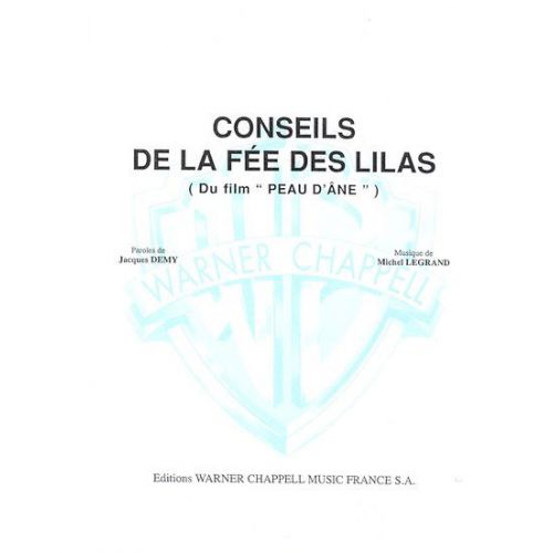 TAGLIB PARTITION VARIETE - LEGRAND MICHEL - CONSEILS DE LA FEE DES LILAS - PIANO, CHANT