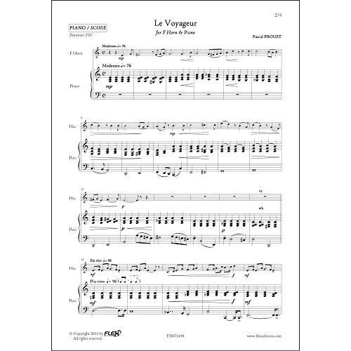 PROUST P. - LE VOYAGEUR - COR & PIANO