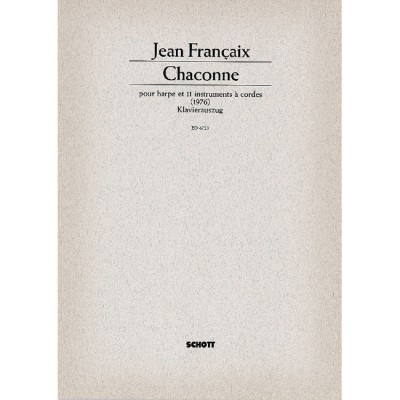 Françaix - Chaconne - Harp et 11 Stringinstruments