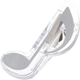 Music Clip Eight Note Silver Argent